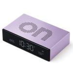Ceas cu alarma Lexon Flip Premium, Snooze, Display Digital, Luminozitate ajustabila, USB-C, Violet 4 - lerato.ro