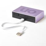 Ceas cu alarma Lexon Flip Premium, Snooze, Display Digital, Luminozitate ajustabila, USB-C, Violet 6 - lerato.ro