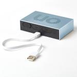 Ceas cu alarma Lexon Flip Premium, Snooze, Display Digital, Luminozitate ajustabila, USB-C, Light Blue 6 - lerato.ro