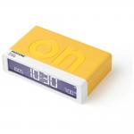 Ceas cu alarma Lexon Flip Classic X Pantone, Snooze, Display Digital, Luminozitate ajustabila, USB-C, Galben 3 - lerato.ro