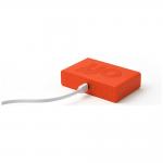 Ceas cu alarma Lexon Flip Classic X Pantone, Snooze, Display Digital, Luminozitate ajustabila, USB-C, Portocaliu 6 - lerato.ro
