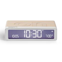 Ceas cu alarma Lexon Flip Classic X Pantone, Snooze, Display Digital, Luminozitate ajustabila, USB-C, Bej