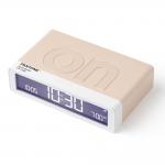 Ceas cu alarma Lexon Flip Classic X Pantone, Snooze, Display Digital, Luminozitate ajustabila, USB-C, Bej 3 - lerato.ro