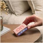 Ceas cu alarma Lexon Flip Mini, Display Digital, Autonomie 6 luni, USB-C, Portocaliu 10 - lerato.ro