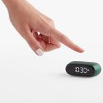 Ceas cu alarma Lexon Minut Mini, Snooze, Display Digital, Control tactil, 800mAh, USB-C, Dark Green 6 - lerato.ro