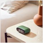 Ceas cu alarma Lexon Minut Mini, Snooze, Display Digital, Control tactil, 800mAh, USB-C, Dark Green 8 - lerato.ro