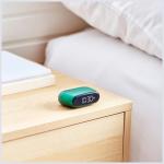 Ceas cu alarma Lexon Minut Mini, Snooze, Display Digital, Control tactil, 800mAh, USB-C, Dark Green 9 - lerato.ro