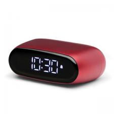 Ceas cu alarma Lexon Minut Mini, Snooze, Display Digital, Control tactil, 800mAh, USB-C, Dark Red