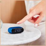 Ceas cu alarma Lexon Minut Mini, Snooze, Display Digital, Control tactil, 800mAh, USB-C, Dark Blue 3 - lerato.ro
