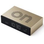Ceas cu alarma Lexon Flip Premium, Snooze, Display Digital, Luminozitate ajustabila, USB-C, Gold 4 - lerato.ro