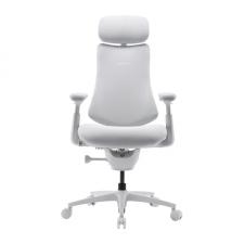 Scaun ergonomic LiberNovo Omni Pro, Recliner, Suport lombar electric, Baterie 3000mAh, Adancime 45cm, Ajustabil, Alb