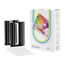 Set 80 coli hartie foto compatibile cu mprimante din seria Amber, 10x15 cm, 300 DPI, Lucios