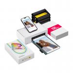 Imprimanta foto portabila Liene Amber M100, 4x6 inch, 300 DPI, WiFI, USB-C, 3x Cartus cerneala, 100 coli hartie foto, Alb 5 - lerato.ro