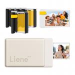 Imprimanta foto portabila Liene Pearl N200 Pro, 2x3 inch, 300 DPI, Bluetooth 5.2, USB-C, 5x cartus cerneala, 50x hartie autoadeziva, Gold 2 - lerato.ro