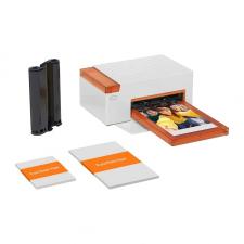 Imprimanta foto Liene Amber M110, 10 x 15 cm, Timp imprimare 59 secunde, Bluetooth, 10 coli 10 × 15 cm, 10 coli autocolante  7.7 × 7.7 cm, 1 cartus inclus, Alb
