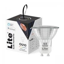 Becuri smart WiFi, Spot Smart LED Lite Bulb Moments, RGB, 4.5W, W2700K, GU10, Control aplicatie, WiFi, Bluetooth, Alb, lerato.ro