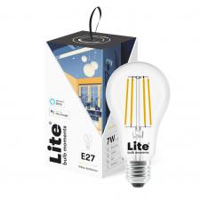 Becuri smart WiFi, Bec Smart LED Lite Bulb Moments, RGB, 6W, 2700-6500K, E27, Control aplicatie, WiFi, Bluetooth, Alb, lerato.ro