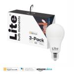 Set 3 becuri Smart LED Lite Bulb Moments, RGB, 9W, 2700-6500K, E27, Control aplicatie, WiFi, Bluetooth, Alb 4 - lerato.ro