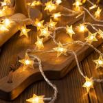 Instalatie Craciun LED Snowflake and Star, 10m, 80 luminite, 3xAA, Alb 7 - lerato.ro