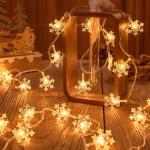 Instalatie Craciun LED Snowflake and Star, 3m, 20 luminite, 3xAA, Alb 4 - lerato.ro