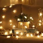 Instalatie Craciun LED Snowflake and Star, 3m, 20 luminite, 3xAA, Alb 7 - lerato.ro