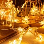 Instalatie Craciun LED Snowflake and Star, 3m, 20 luminite, 3xAA, Alb 10 - lerato.ro