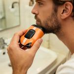 Aparat de ras electric MaxGroom M-501, 5W, 400 mAh, Autonomie 1h, IPX7, USB-C, Portocaliu 3 - lerato.ro