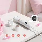 Trimmer multifunctional MaxGroom M-105 pentru femei, Capete interschimbabile, Accesorii incluse, USB-C, Alb 9 - lerato.ro