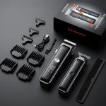 Set 2 in 1 MaxGroom M608, Aparat de tuns + trimmer, 8500 RPM, USB-C, Accesorii incluse, Negru 8 - lerato.ro