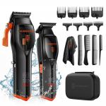 Set 2 in 1 MaxGroom WF-3908, Aparat de tuns + trimmer, Autonomie 100 minute, USB-C, Accesorii incluse, Negru 3 - lerato.ro