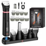 Aparat de tuns electric MaxGroom JK-666, 5W, 7000 RPM, 1200 mAh, Autonomie 2h, IPX6, USB-C, Accesorii incluse Negru 4 - lerato.ro