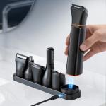 Aparat de tuns electric MaxGroom JK-666, 5W, 7000 RPM, 1200 mAh, Autonomie 2h, IPX6, USB-C, Accesorii incluse Negru 10 - lerato.ro