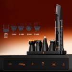 Trimmer multifunctional MaxGroom LK-892, 5W, 6800 RPM, Autonomie 2h, Capete interschimbabile, USB-C, IPX6, Negru 13 - lerato.ro