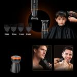 Trimmer multifunctional MaxGroom LK-892, 5W, 6800 RPM, Autonomie 2h, Capete interschimbabile, USB-C, IPX6, Negru 17 - lerato.ro