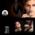 Trimmer multifunctional MaxGroom LK-892, 5W, 6800 RPM, Autonomie 2h, Capete interschimbabile, USB-C, IPX6, Negru 19 - lerato.ro