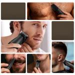 Trimmer multifunctional MaxGroom LK-892, 5W, 6800 RPM, Autonomie 2h, Capete interschimbabile, USB-C, IPX6, Negru 6 - lerato.ro