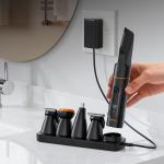 Trimmer multifunctional MaxGroom LK-892, 5W, 6800 RPM, Autonomie 2h, Capete interschimbabile, USB-C, IPX6, Negru 10 - lerato.ro