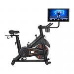 Bicicleta spinning MERACH MR-S36B3, Reglare rezistenta, Afisaj Full HD 21.5 inch, Sarcina maxima 150kg, Negru 2 - lerato.ro