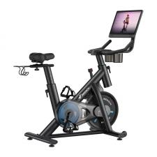 Bicicleta spinning MERACH MR-S26B4-EU, Reglare inclinare, Sarcina maxima 136kg, Ecran Full HD, Negru