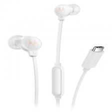 Casti audio cu microfon Motorola Earbuds 3C-S, In-ear, Control pe fir, USB-C, Lungime cablu 1.2m, Alb