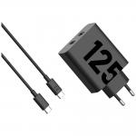 Incarcator retea Motorola TurboPower, 2xUSB-C, 125W, Cablu USB-C/USB-C 1m inclus, Negru 2 - lerato.ro