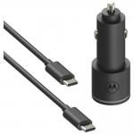 Incarcator auto Motorola TurboPower, 1x USB-C, 1x USB-A, 45W, 3A, Cablu USB-C 1m inclus, Negru 5 - lerato.ro