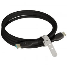 Cablu pentru incarcare si transfer de date Motorola Silicone, 2x USB-C, 100W, 5A, 480Mbps, 2m, Negru