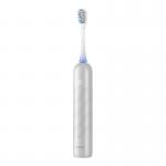 Periuta de dinti sonica Mova Fresh Pro, 3 moduri de curatare, 10 niveluri de intensitate, 2 capete incluse, Alerta presiune, Bluetooth, IPX7, Silver 3 - lerato.ro