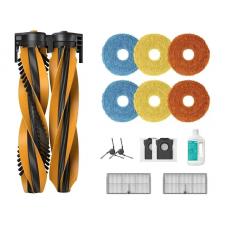 Set 14 accesorii compatibile cu robotul aspirator Mova V60 MOBIUS, 2 perii laterale, 1 perie principala, 6 role mop, 2 filtre, 2 pungi de praf, 1 solutie curatare, Multicolor