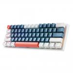 Tastatura gaming mecanica Machenike K500-B61, Cu fir, RGB, Switch-uri Backlight Blue, USB-C, Alb / Albastru 3 - lerato.ro