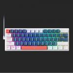 Tastatura gaming mecanica Machenike K500-B61, Cu fir, RGB, Switch-uri Backlight Blue, USB-C, Alb / Albastru 5 - lerato.ro