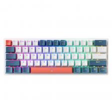 Tastaturi pentru gameri, Tastatura gaming mecanica Machenike K500-B61, Cu fir, RGB, Switch-uri Backlight Red, USB-C, Alb / Albastru, lerato.ro