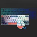 Tastatura gaming mecanica Machenike K500-B61, Cu fir, RGB, Switch-uri Backlight Red, USB-C, Alb / Albastru 8 - lerato.ro