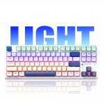 Tastatura gaming mecanica Machenike K500B-B87, Cu fir, RGB, Switch-uri Backlight Red, USB-C, Lungime cablu 1.6m, Alb 12 - lerato.ro